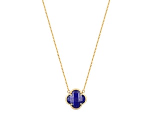 Morganne Bello Lapis Lazuli Yellow Gold Victoria Necklace