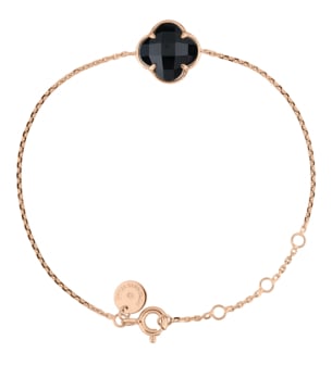 Morganne Bello Black Onyx Rose Gold Victoria Bracelet