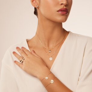 Farfasha Sunkiss Yellow Gold Ring with Pearl and Diamond