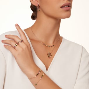 Fireworks Fiesta Diamond and Precious Gem Ring in 18k Rose Gold
