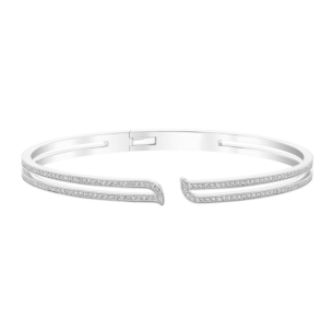 Alif White Gold Diamond Bangle