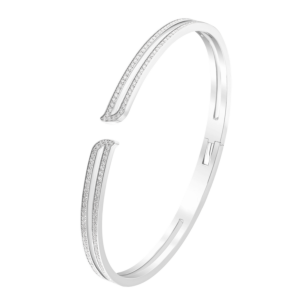 Alif White Gold Diamond Bangle