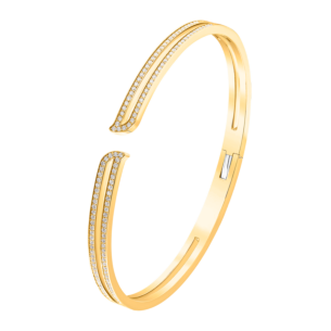 Alif Yellow Gold Diamond Bangle
