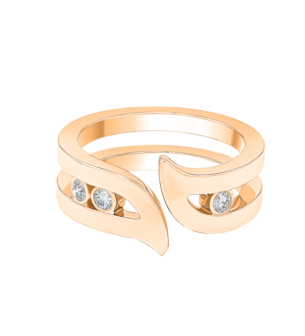 Alif Brilliance 18k Rose Gold and Diamond Ring