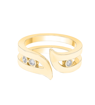 Alif Brilliance 18k Yellow Gold and Diamond Ring