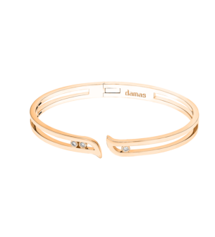 Alif Brilliance 18k Rose Gold and Diamond Bangle