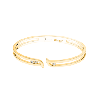 Alif Brilliance 18k Yellow Gold and Diamond Bangle