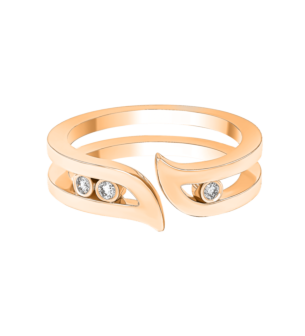 Alif Brilliance 18k Rose Gold and Diamond Ring