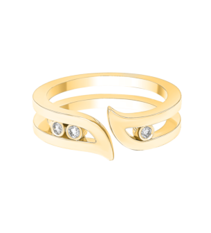 Alif Brilliance 18k Yellow Gold and Diamond Ring