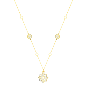 Al Qasr Star Necklace In 18K Yellow Gold