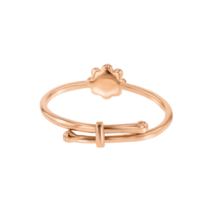 Children's Jewellery Ara Diamond Adjustable Ring Flower Rose Gold Eight Petals