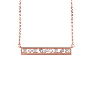 Aerial 18k Rose Gold Diamond Necklace