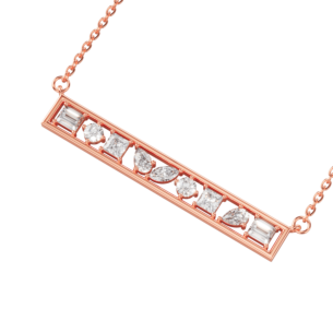 Aerial 18k Rose Gold Diamond Necklace