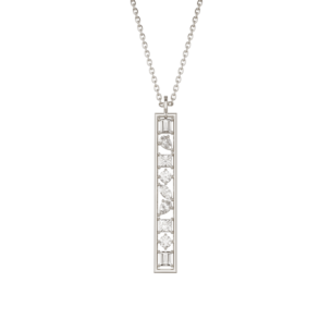 Aerial 18k White Gold Diamond Pendant Chain