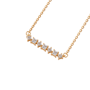 Aerial 18k Yellow Gold Diamond Necklace
