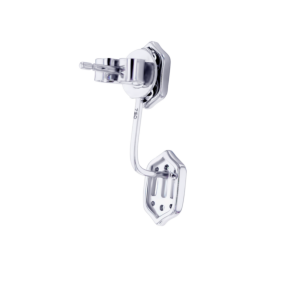 Palace Baguette Cut Short 0.38 Carat Diamond Drop Earrings 18K White Gold 