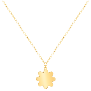 Damas Children's Flower Coloured Mother Of Pearl Necklace In 18K Yellow Gold 
