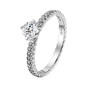 Damas Engagement Full Eternity Diamond Ring 0.50 Carat 