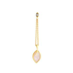 Farfasha Foglia 18K Yellow Gold with White Mother of Pearl and Lemon Quarts Stone
