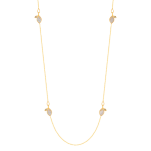 Farfasha Foglia 18K Yellow Gold with White Mother of Pearl and Lemon Quarts Stone