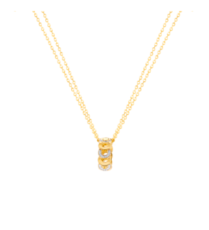 Revolve Diamond Pendant Chain set in 18K Yellow Gold